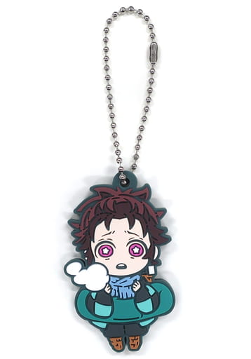 Tanjiro Kamado Demon Slayer: Kimetsu no Yaiba Character Bancho Rubber Mascot Hachi no Kata Capsule Toy, Approx. 5 x 5 cm