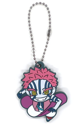 Akaza Rubber Keychain Mascot from Demon Slayer: Kimetsu no Yaiba Character Banchoukou Series 8, Approx. 5 x 5 cm, Stand Stones