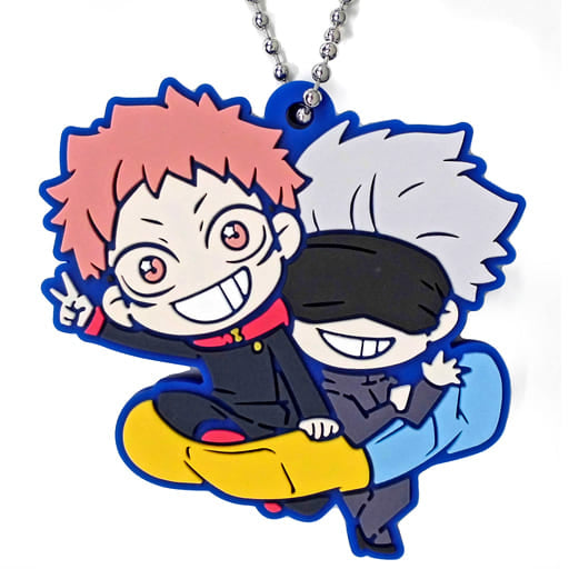Yuji Itadori & Satoru Gojo Rubber Mascot Strap - Jujutsu Kaisen Character Banchoukou Rubber Mascot 2 (Approx. 5 cm)