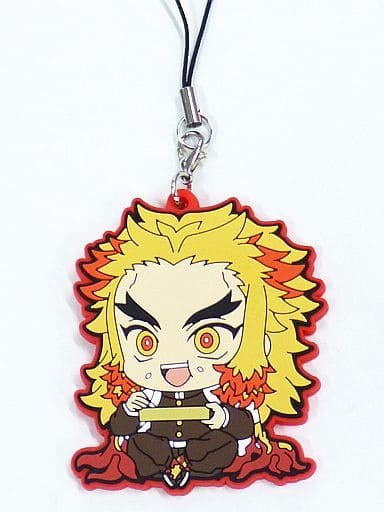 Kyojuro Rengoku Demon Slayer: Kimetsu no Yaiba The Movie: Mugen Train ViVimus Rubber Strap by Movic, Approx. 6 cm
