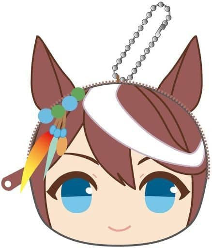 Tokai Teio Plush Pouch - Uma Musume Pretty Derby Season 2 Chara-Po Series Die-cut Plush Pouch (Approx. 11cm) - Gray Parker Service - Pre-owned