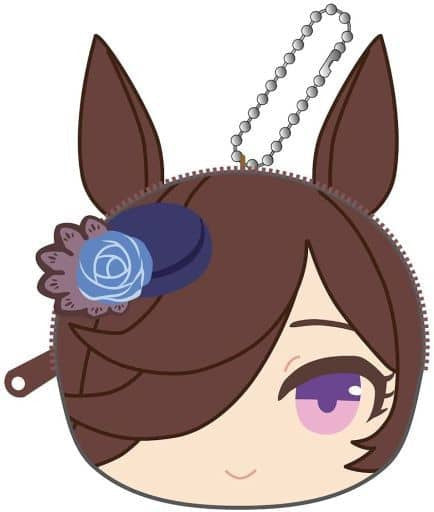 Rice Shower Plush Pouch - Umamusume Pretty Derby Season 2 Chara-Po Series Die-cut Pouch (Approx 11cm) - Gray Parker Service - Pre-owned