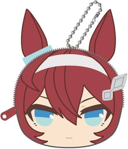 Mihono Bourbon Plush Pouch - Uma Musume Pretty Derby Season 2 Chara-Po Series Die-cut Pouch (Approx 11cm) - Gray Parker Service - Pre-owned