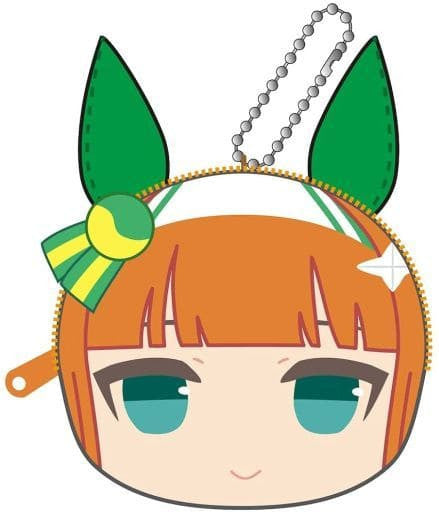 Silence Suzuka Plush Pouch - Umamusume Pretty Derby Season 2 CharaPo Series Die-Cut Pouch (Approx. 11cm, Pre-owned) - Gray Parker Service