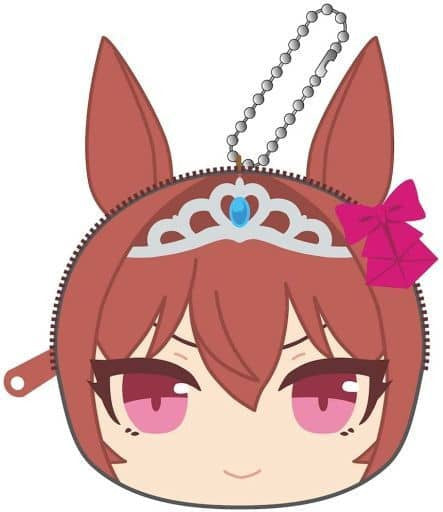Daiwa Scarlet Plush Pouch - Uma Musume Pretty Derby Season 2 CharaPo Series Die-cut Plush Pouch (Approx 11cm) - Gray Parker Service - Pre-owned