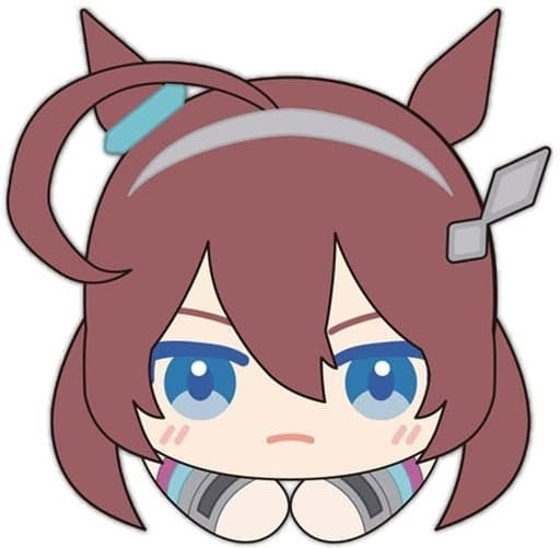 Miho no Bourbon Hagu-Chara Collection Plush Keychain - Uma Musume Pretty Derby Season 2 (Approx. 9cm, Pre-owned)