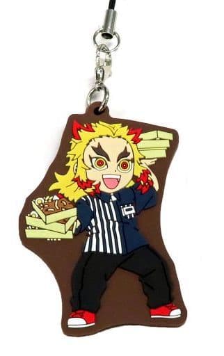 Kyojuro Rengoku Demon Slayer: Kimetsu no Yaiba Lawson Uniform Rubber Strap, Approx. 65 x 65 mm, Pre-Owned