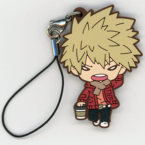 Katsuki Bakugo Nitotan Holiday Rubber Mascot Keychain from My Hero Academia, Animate Limited Edition by Takara Tomy Arts, Approx. 60 mm