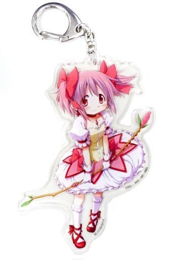 Madoka Kaname Oshi-Pay NFC Keychain - Puella Magi Madoka Magica Acrylic Edy Electronic Money Key Holder (Approx. 86.5 mm, Sony)