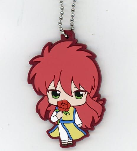 Kurama Yu Yu Hakusho Capsule Rubber Mascot Strap, Approx. 6 x 3.5 cm, Bandai Used