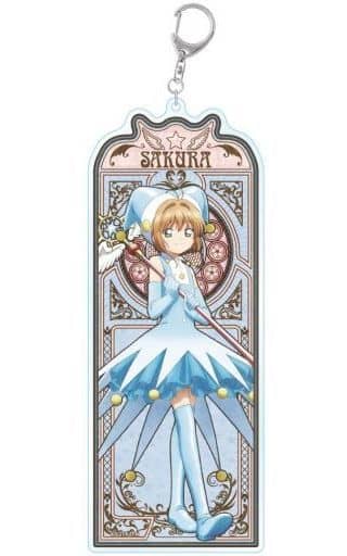 Sakura Kinomoto (Costume Blue) Art Nouveau Acrylic Keychain BIG - Cardcaptor Sakura: Clear Card Arc - GRANUP - Approx. 107 x 70 x 3 mm (Pre-owned)