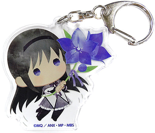 Homura Akemi Acrylic Charm - Puella Magi Madoka Magica 10th Exhibition Yurafuwa Acrylic Charm Collection - Approx. 6–7 cm - Aniplex (Pre-owned)