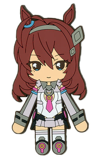 Mihono Bourbon Chokotto Rubber Collection B Mascot - Umamusume Pretty Derby Season 2 PVC Rubber Figure (Approx 73mm)