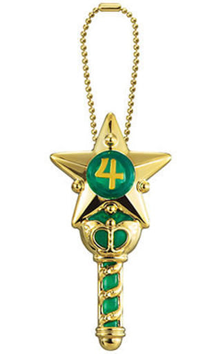 Makoto Kino / Sailor Jupiter Transformation Stick Keychain - Prism Crystal Stick & Rod Capsule Toy (Bandai, Approx. 6.5 x 3.5 cm) - Pre-owned - Sailor Moon