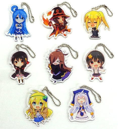KonoSuba Trading Acrylic Keychain Full 8-Type Set