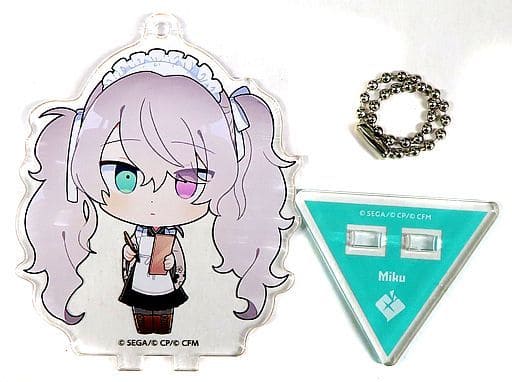 Hatsune Miku Trading Acrylic Stand Keyholder - Project SEKAI COLORFUL STAGE! × Animate Cafe - Mascot Approx. 5 x 7 cm with Base 3.5 x 4.2 cm