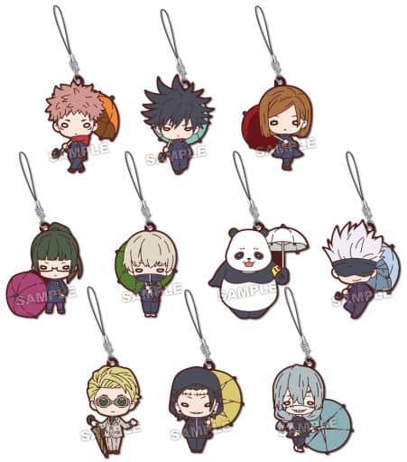 Nitotan Jujutsu Kaisen Umbrella Rubber Mascot Complete 10-Figure Set - Takara Tomy Arts - Approx. 6 cm - Complete 10-Piece Set