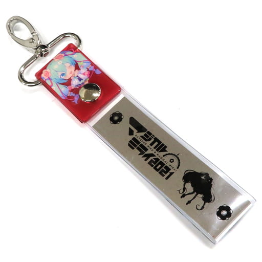 Hatsune Miku (Yumenouchi Illustration) Silver Stage Tape & Holder - Magical Mirai 2021 Osaka Exclusive Keychain Charm (Pre-owned)
