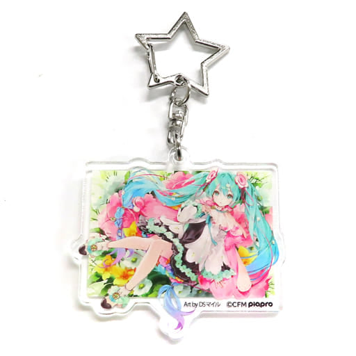 Hatsune Miku (DSmile Illustration) Magical Mirai 2021 Acrylic Keychain with Star Charm - Approx. 55 mm - Pre-owned