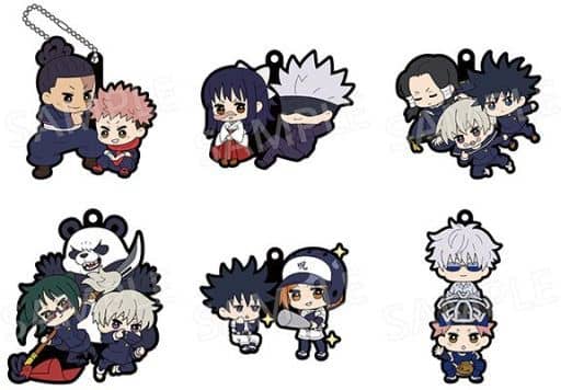 Jujutsu Kaisen Rubber Mascot Buddy Collection Vol.3 - Complete 6-Piece Set (Megahouse, Approx. 65 mm)