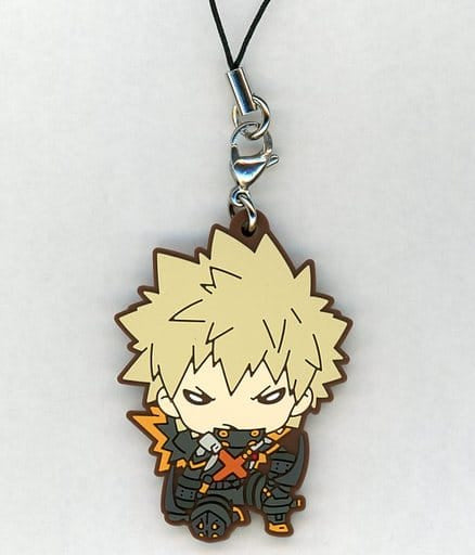 Katsuki Bakugo My Hero Academia: World Heroes' Mission Nito Rubber Mascot Keychain by Takara Tomy Arts, Approx. 60 mm, Pre-owned