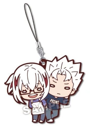 Fuyumi Todoroki & Natsuo Todoroki Nitotan Episode Rubber Mascot Keychain from My Hero Academia, Takara Tomy Arts, Approx. 60 mm