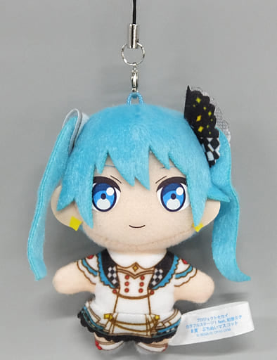 Hatsune Miku (MORE MORE JUMP!) Petit Plush Mascot Keychain - Sega Lucky Kuji Project SEKAI COLORFUL STAGE! feat. Hatsune Miku B Prize - Length Approx. 8 cm - Pre-owned
