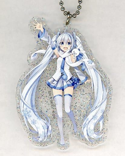 Snow Miku Acrylic Keychain - Snow Miku Sky Town Caravan in animate - Movic - Length Approx. 8 cm - Pre-owned