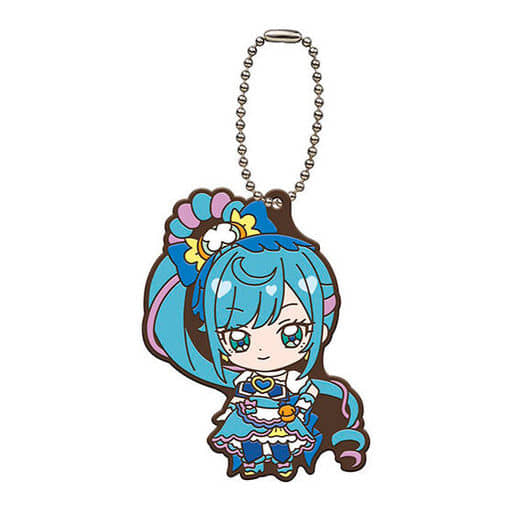Cure Spicy Capsule Rubber Mascot Keychain - Delicious Party Pretty Cure (Bandai, Pre-owned Capsule Toy)