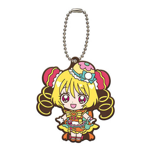 Cure YumYum Capsule Rubber Mascot Keychain - Delicious Party Pretty Cure - Bandai (Pre-owned Capsule Toy)