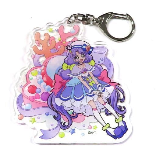 Cure Coral Acrylic Keychain - Birthday Sweets Collection (Tropical-Rouge! Pretty Cure) Pretty Store Limited, Toei Animation, Approx. 70 mm, Pre-owned
