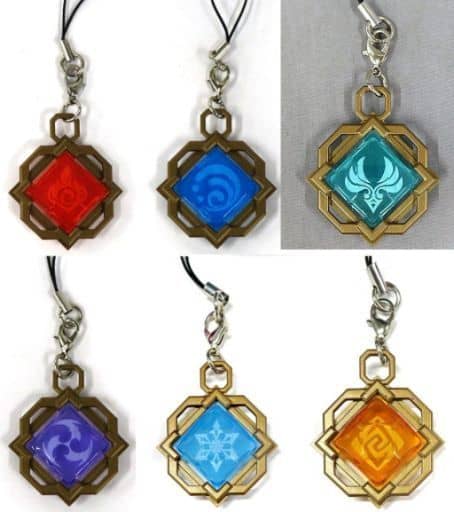 Genshin Impact Visions Capsule Strap Vol. 2 Liyue Series, 6-Type Set