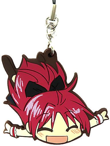 Kyoko Sakura Rubber Strap Keychain - Puella Magi Madoka Magica Aoki Ume Exhibition Goods (flagments) - Pre-owned, Approx. 4–8 cm