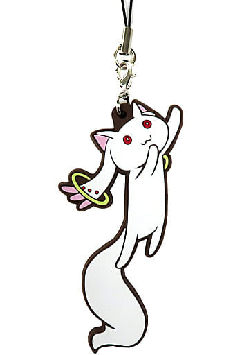 Kyubey Rubber Strap - Puella Magi Madoka Magica Aoki Ume Exhibition Goods (flagments) - Approx. 4–8 cm - Pre-owned