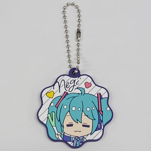 Hatsune Miku (Leek) VOCALOID MF Trading Rubber Keyholder - Approx. 5 x 5 cm - Synapse Japan