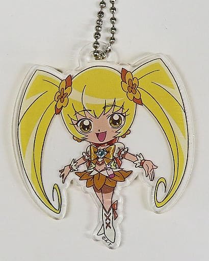 Cure Sunshine Acrylic Die-Cut Ball Chain Keychain - Pretty Cure All Stars (Pretty Store Exclusive, Approx. 4 cm, Pre-owned)