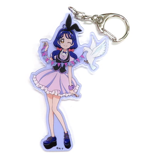 Cure Coral (Sango Suzumura) Acrylic Keychain - Cocoon City Design Pretty Store Limited - Length Approx. 11 cm (Pre-owned) - Pretty Cure