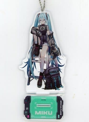 Hatsune Miku Acrylic Stand Keychain - COCOLLABO × Piapro 39Culture2022 5th Anniversary Fashion & Music - Approx. 13 x 5 cm (Caravan, Pre-owned)