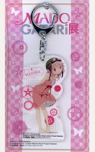 Madoka Kaname Acrylic Keychain - Puella Magi Madoka Magica × Monogatari Series MADOGATARi Exhibition Lawson Limited (SIP, Pre-owned)