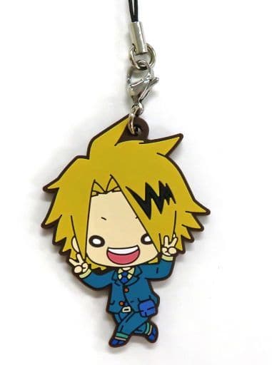 Denki Kaminari My Hero Academia HERO FES. 2022 Nitotan Rubber Mascot Keychain by Takara Tomy Arts, Approx. 40 mm, Pre-owned