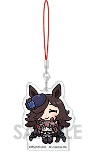 Rice Shower & Mihono Bourbon Acrylic Strap Set - Uma Musume Pretty Derby Acrylic Strap ~With Plushies~ Vol.1 (Acrylic Keychain, Used)