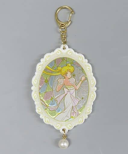 Princess Serenity Stained Glass Keychain - Sailor Moon Store Original (S&S) - Approx. 9 x 6.5 cm - Pre-owned