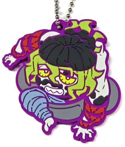 Gyutaro Rubber Mascot Keychain from Demon Slayer: Kimetsu no Yaiba Entertainment District Arc, Stand Stones, Length Approx. 54 mm, Pre-owned
