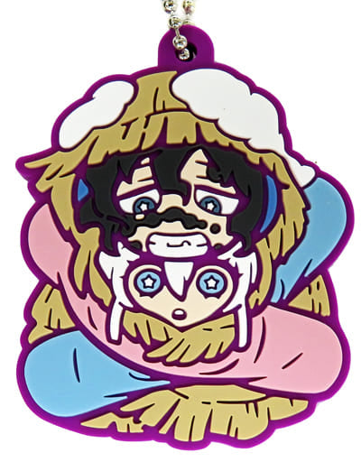 Ume and Gyutaro Rubber Mascot Keychain from Demon Slayer: Kimetsu no Yaiba Entertainment District Arc, Length Approx. 54 mm, Stand Stones