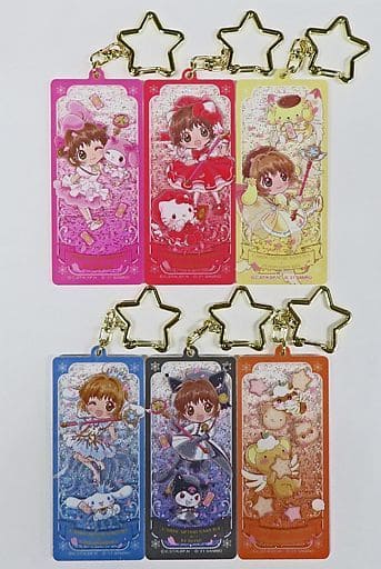 Cardcaptor Sakura x Sanrio Secret Acrylic Keychain Full 6-Piece Set - Approx. 89 x 40 mm - Pre-owned