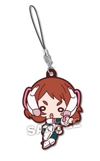 Ochaco Uraraka My Hero Academia Nitotan VS Rubber Mascot Keychain by Takara Tomy Arts, Height Approx. 6 cm