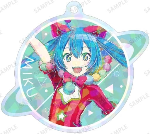 Hatsune Miku Ani-Art Hologram Acrylic Keychain - Project SEKAI COLORFUL STAGE! (Approx. 60 mm, Pre-owned, ARMA BIANCA)