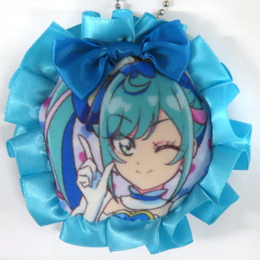 Cure Spicy Keychain Charm - Swing Frill Rosette Approx. 9 cm - Delicious Party Pretty Cure (Banpresto Prize, Pre-owned)