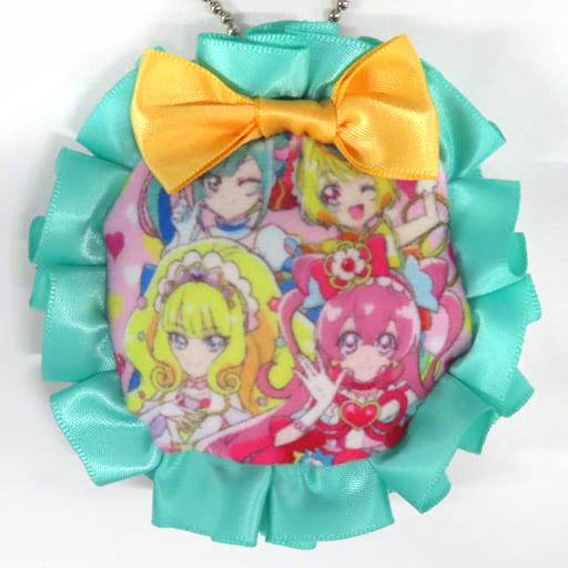 Delicious Party Pretty Cure Rosette Frill Swing Charm Keychain - Banpresto Prize (Approx. 9 cm, Pre-owned)