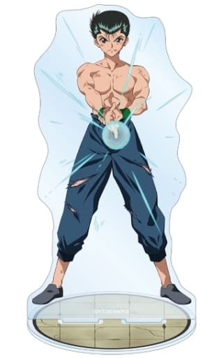Yusuke Urameshi BIG Acrylic Stand - Yu Yu Hakusho (Loft POP UP STORE vol.2 Illustration, ARMA BIANCA, Height Approx. 14.2 cm, Pre-owned)